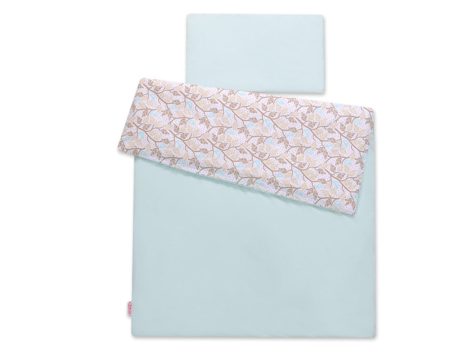 Baby cotton bedding set 2-pcs - beige leaves – afbeelding 5