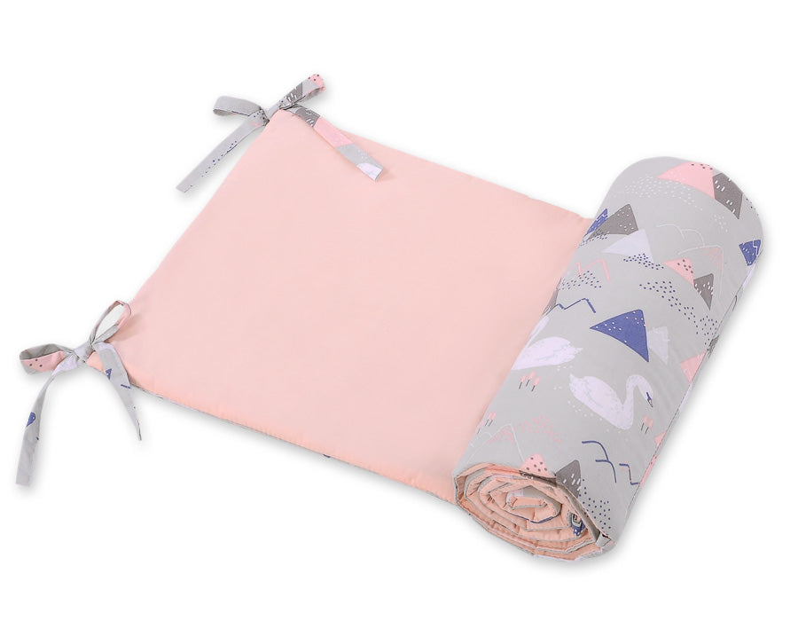 Universal bumper for cot - Swans gray – afbeelding 3