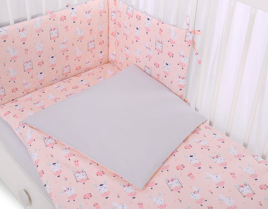 Baby cotton bedding set 2-pcs 120x90 cm- ballerinas pink – afbeelding 2