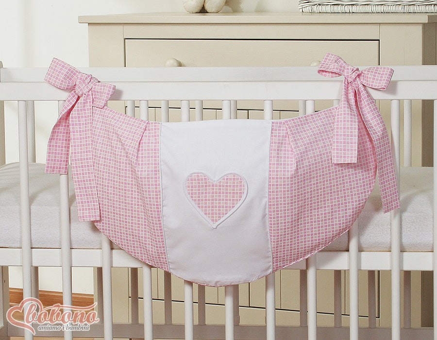 Toys bag- Hanging Hearts pink checkered – afbeelding 2