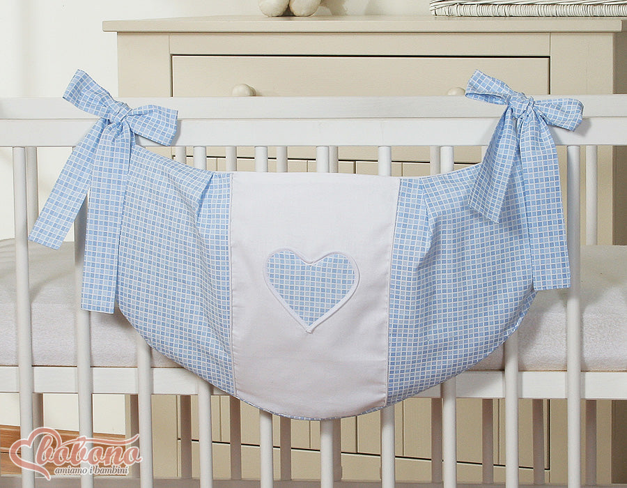 Toys bag- Hanging Hearts blue checkered – afbeelding 2