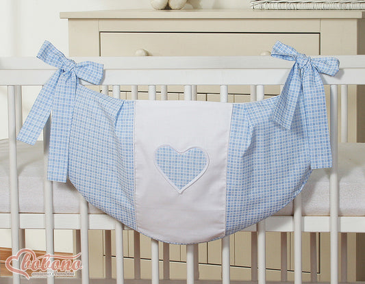 Toys bag- Hanging Hearts blue checkered – afbeelding 2