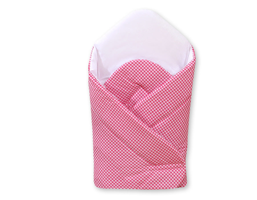 Baby nestje 2in1 with stiffening - Dark pink checkered – afbeelding 1