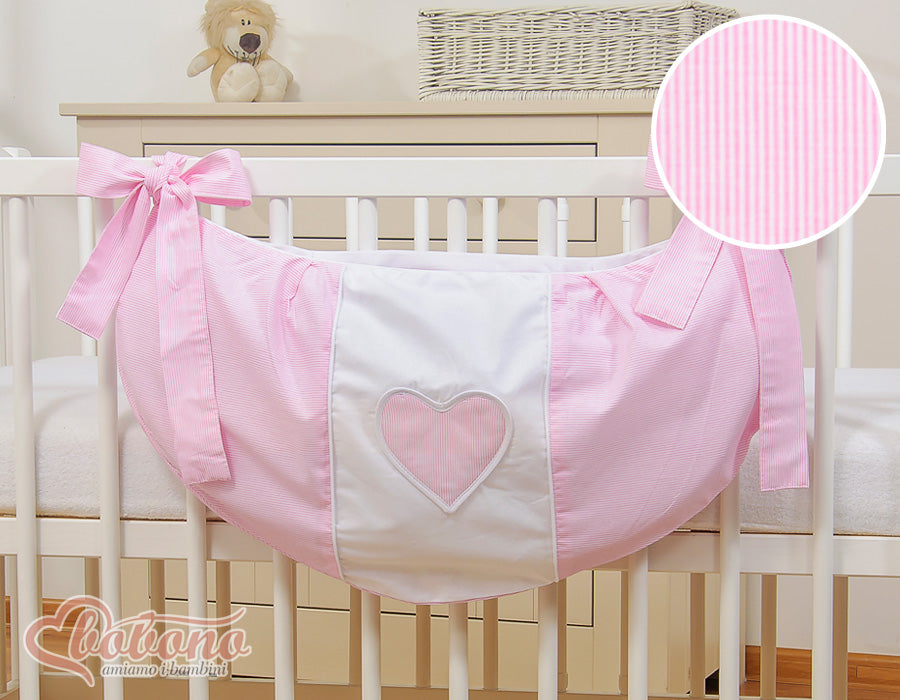 Toys bag- Hanging Hearts pink strips – afbeelding 4