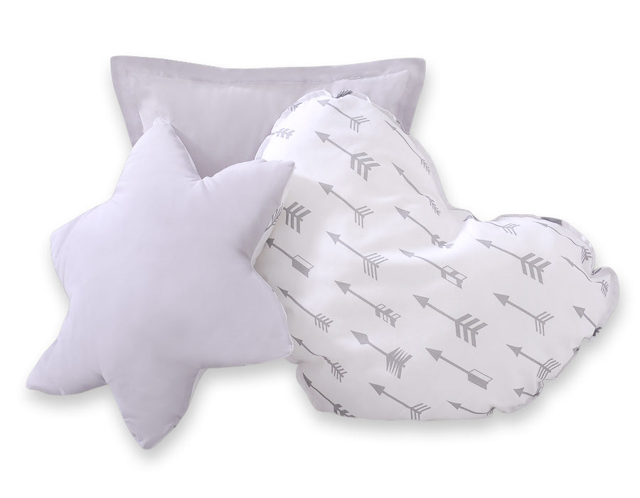 3pcs kussen set - Grey arrows – afbeelding 4