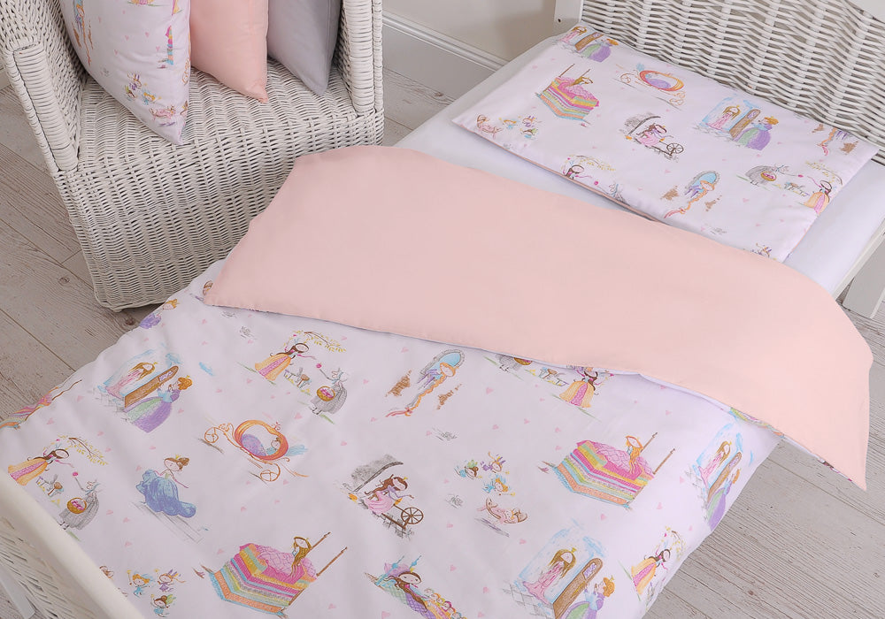 Baby cotton bedding set 2-pcs 140x200 Junior - fairy-tale princesses – afbeelding 4