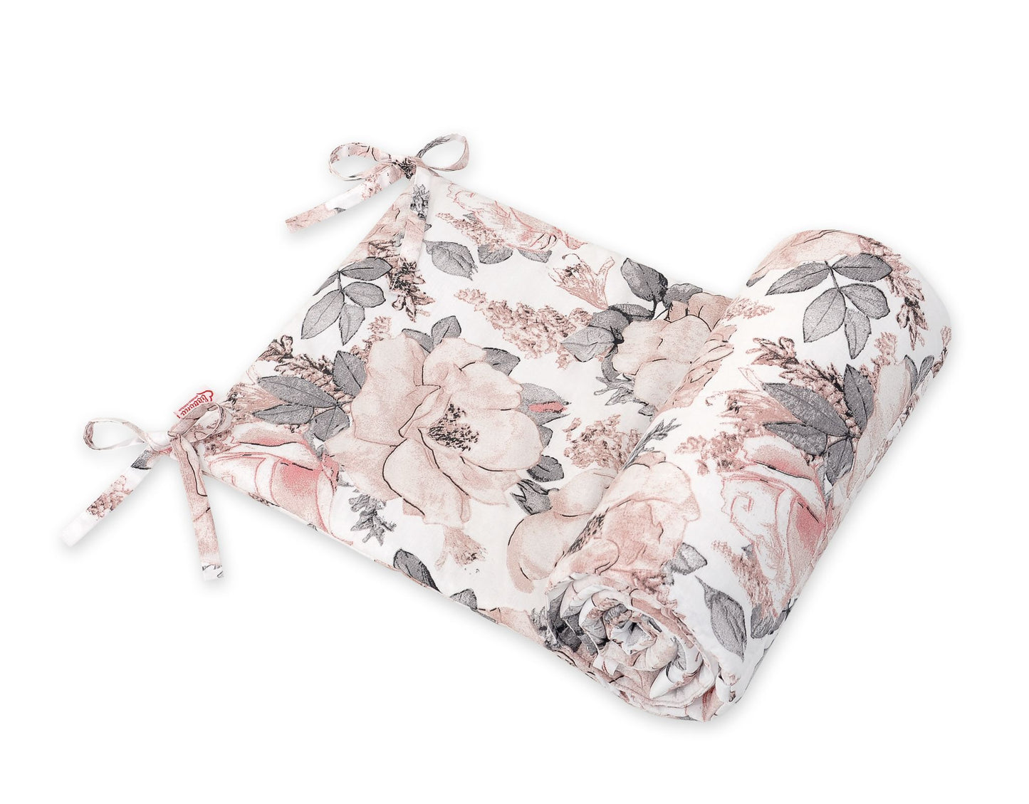 Universal bumper for cot - sepia roses – afbeelding 1