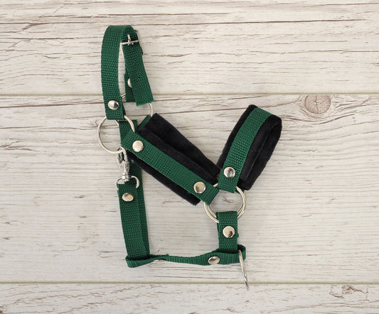 The adjustable halter for Hobby Horse A3 - khaki with black furry – afbeelding 2