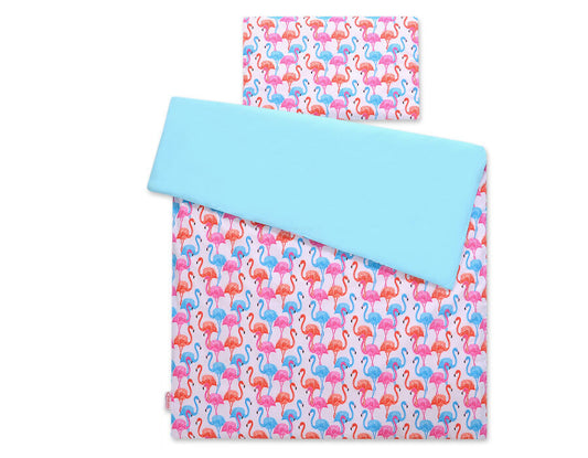 Baby cotton bedding set 2-pcs 120x90 - flamingos – afbeelding 2