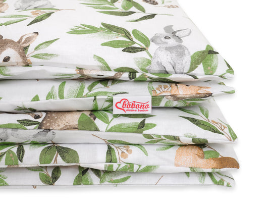 Baby cotton bedding set 2-pcs 120x90 cm- woodland green – afbeelding 2