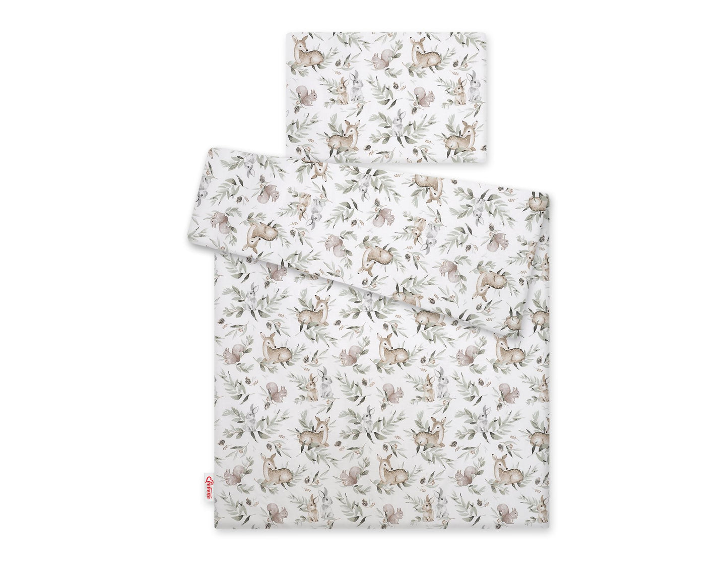 Baby cotton bedding set 2-pcs 135x100 cm- woodland olive – afbeelding 3