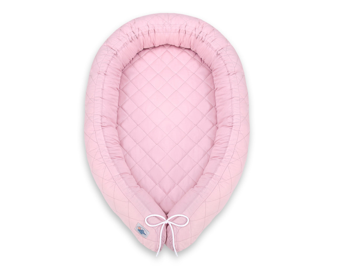 2-in-1- baby nestje quilted - snake kussen bumper - pink – afbeelding 6