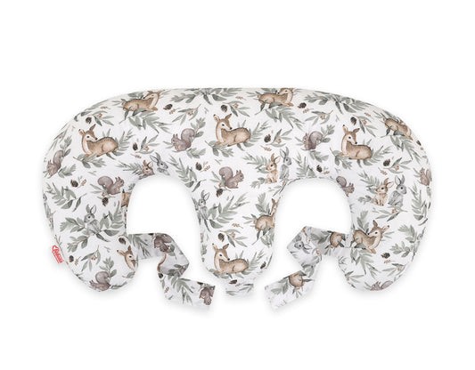 Twin nursing kussen, Breastfeeding Croissant kussen, removable, Hands-Free Feeding- woodland olive – afbeelding 2