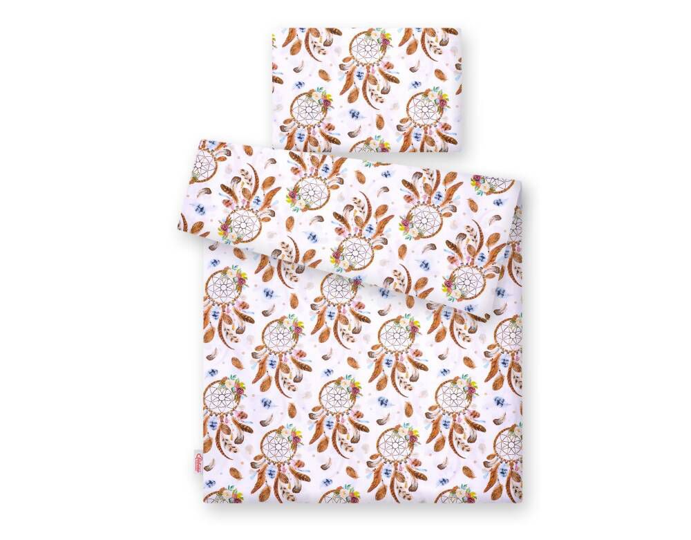 Baby cotton bedding set 2-pcs 120x90 cm- dream catchers white – afbeelding 4