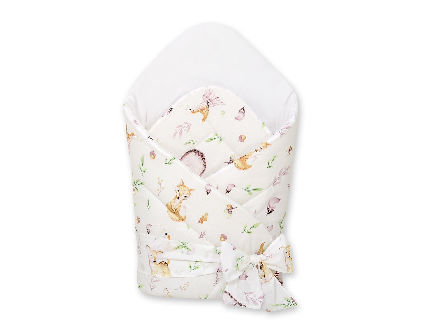 Baby nestje 2in1 with stiffening with bow - forest softness – afbeelding 1