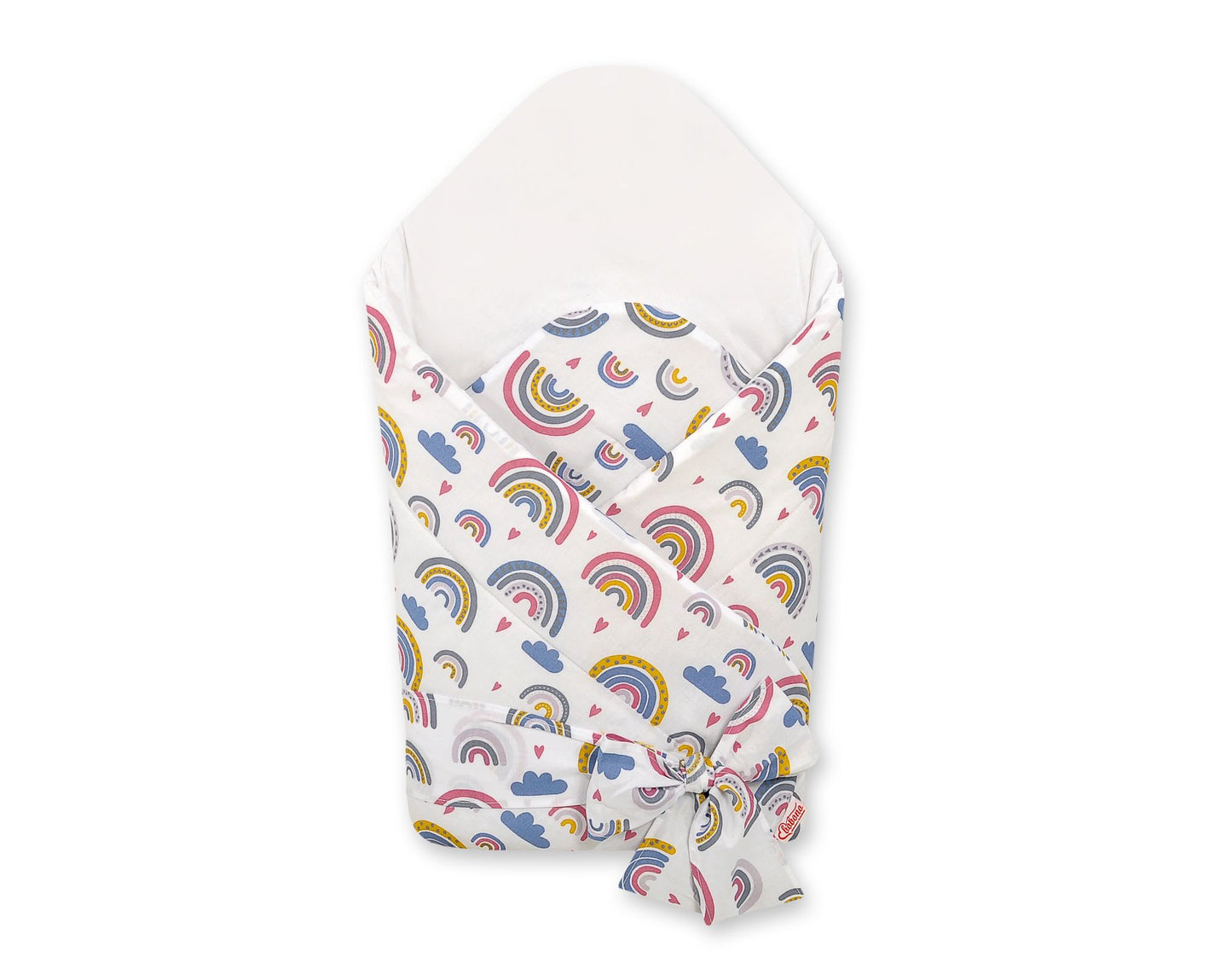 Baby nestje 2in1 with stiffening with bow - rainbow – afbeelding 1