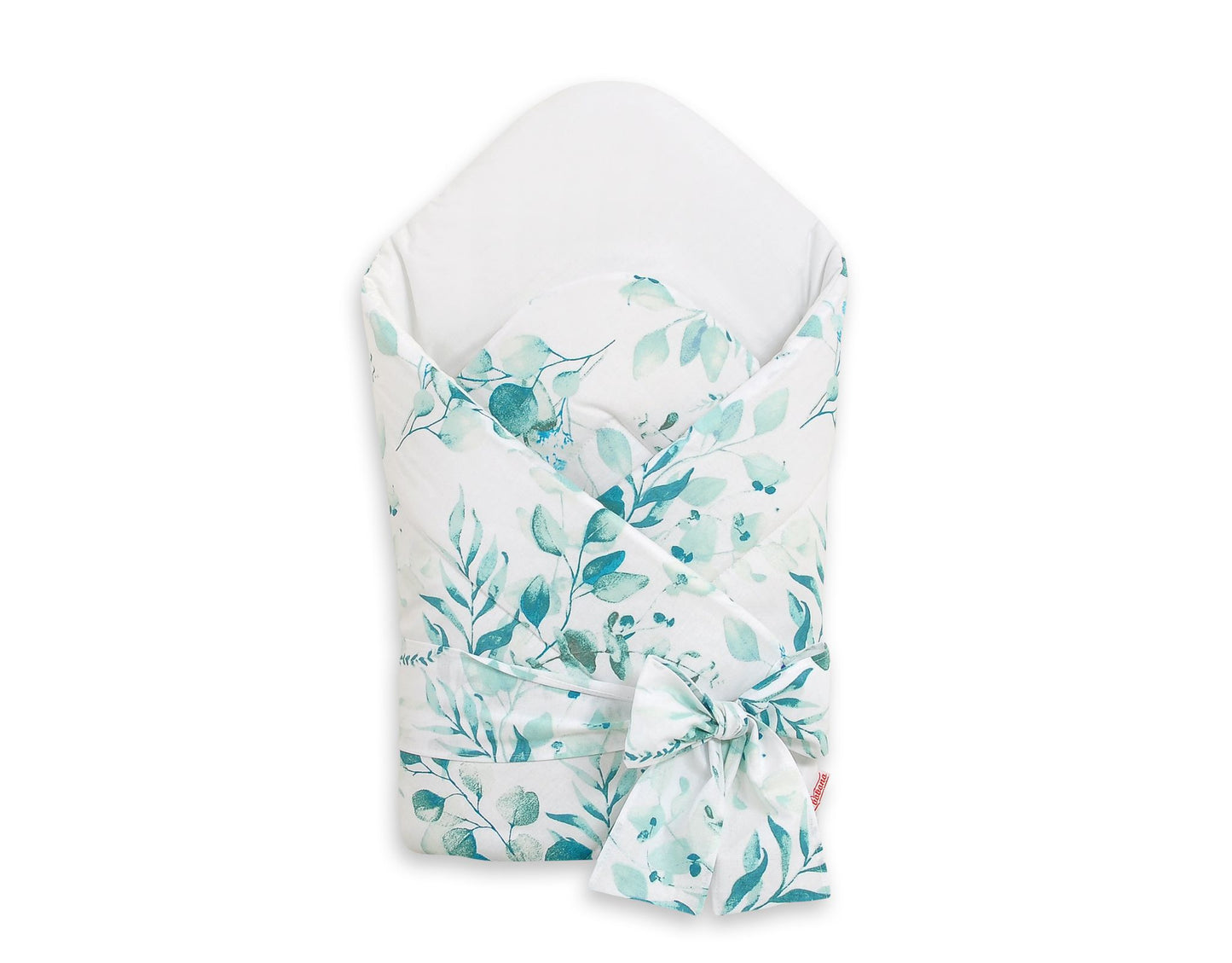 Baby nestje 2in1 with stiffening with bow - eucaliptus mint – afbeelding 1