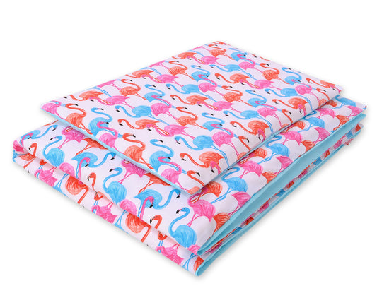 Baby cotton bedding set 2-pcs 140x200 Junior - flamingo – afbeelding 1