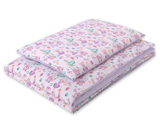 Baby cotton bedding set 2-pcs 140x200 Junior - ballerinas lilac – afbeelding 1