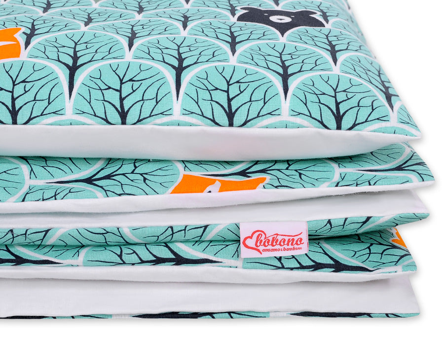 Baby cotton bedding set 2-pcs 120x90 cm- mint forest – afbeelding 2