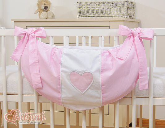 Toys bag- Hanging Hearts pink strips – afbeelding 2