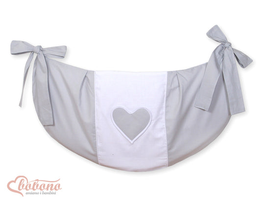 Toys bag- Hanging Hearts grey – afbeelding 1