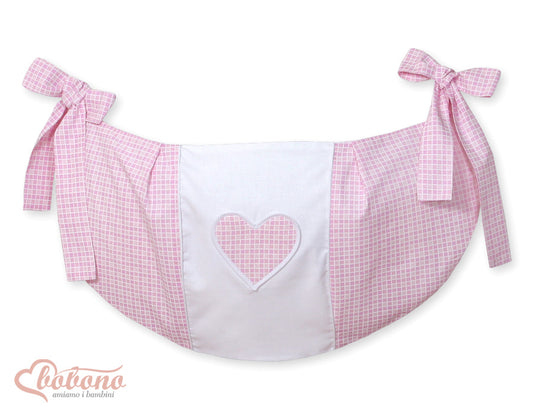 Toys bag- Hanging Hearts pink checkered – afbeelding 1