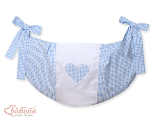 Toys bag- Hanging Hearts blue checkered – afbeelding 1