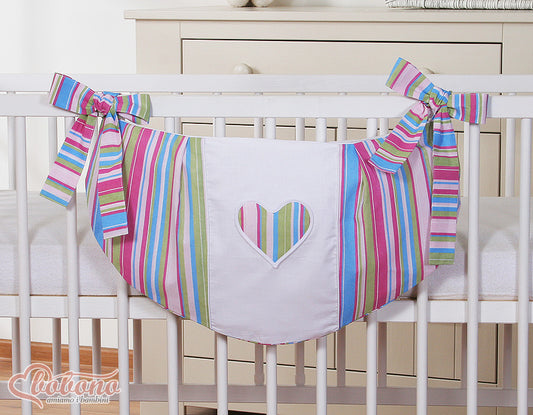 Toys bag- Hanging Hearts lilac strips – afbeelding 2