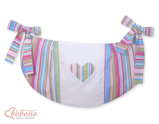 Toys bag- Hanging Hearts lilac strips – afbeelding 1