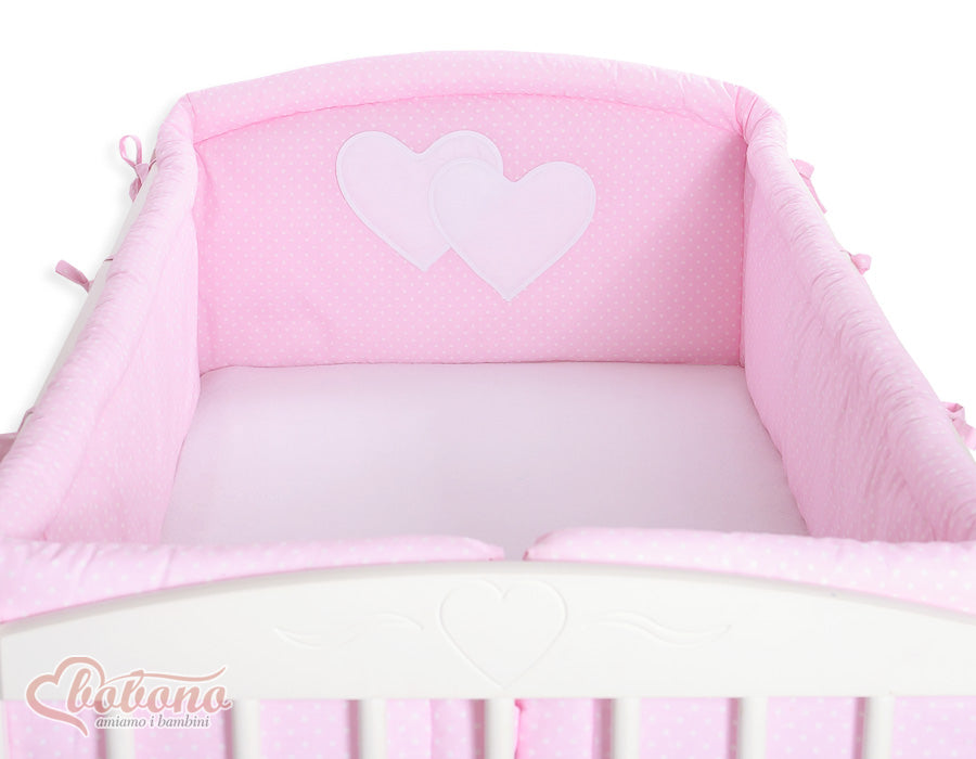 Universal bumper XXL- Hanging Hearts white polka dots on pink – afbeelding 2