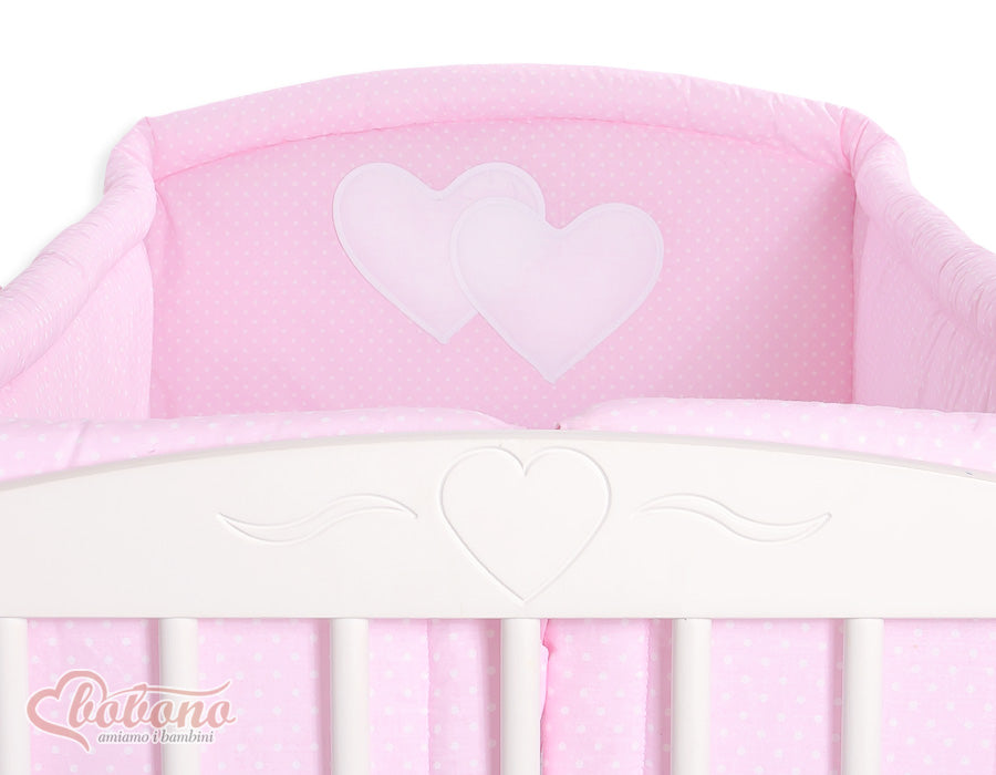 Universal bumper XXL- Hanging Hearts white polka dots on pink – afbeelding 3