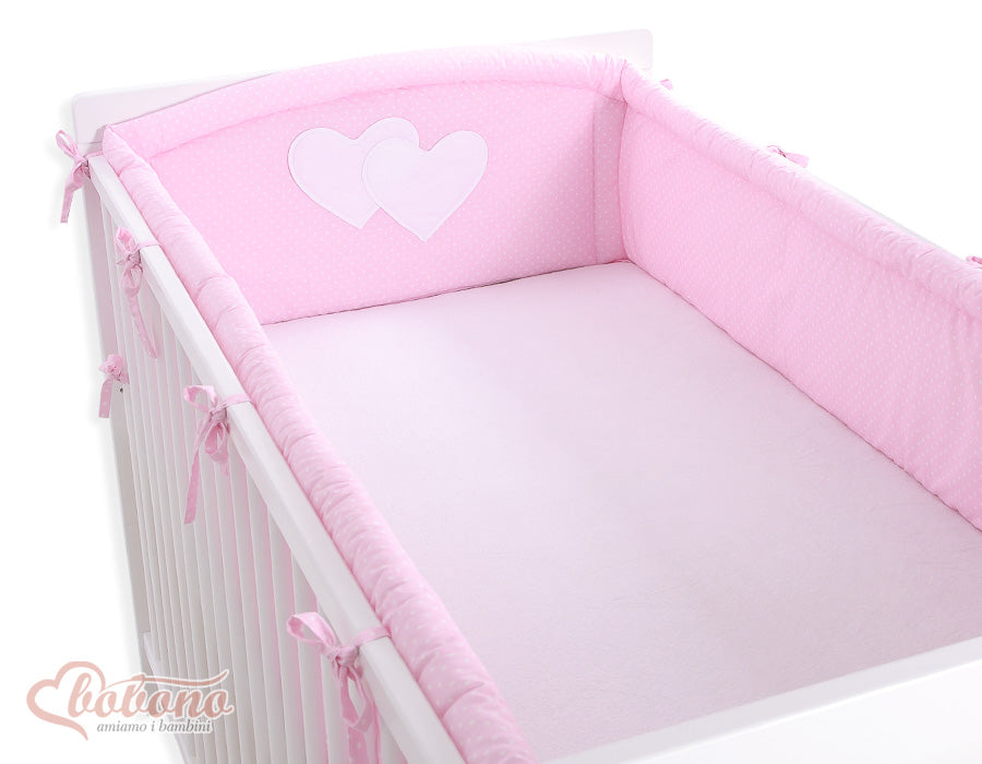 Universal bumper XXL- Hanging Hearts white polka dots on pink – afbeelding 4