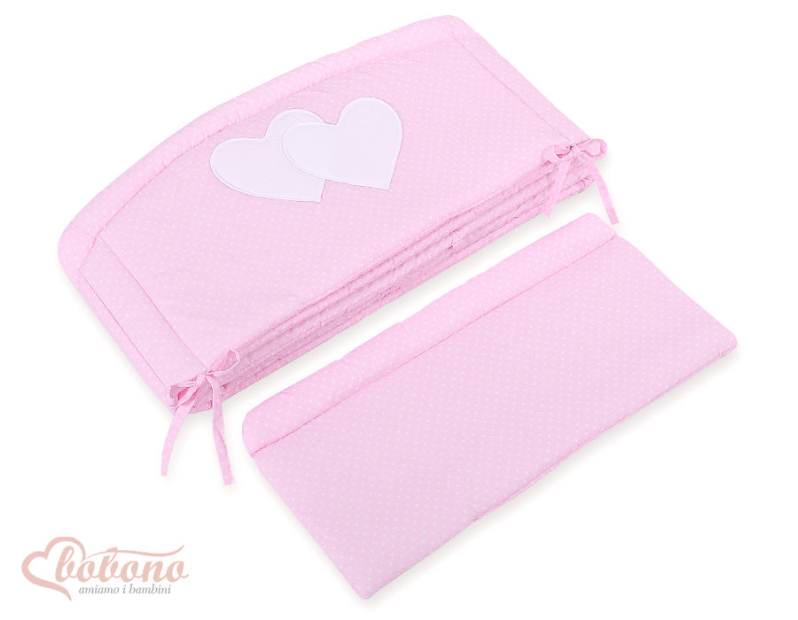 Universal bumper XXL- Hanging Hearts white polka dots on pink – afbeelding 5