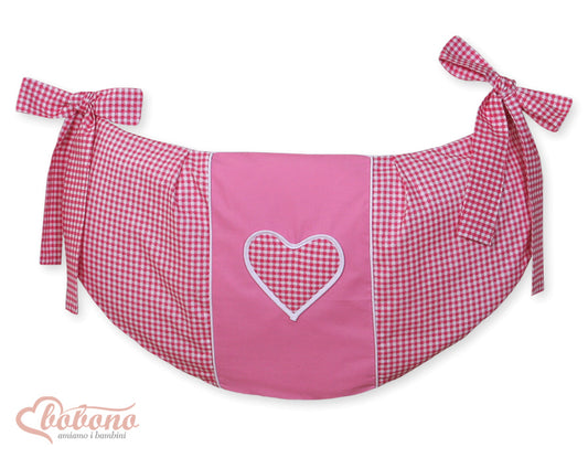 Toys bag- Hanging Hearts dark pink checkered – afbeelding 1