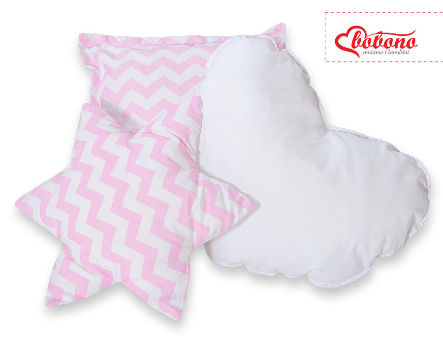 3pcs kussen set - Chevron pink – afbeelding 4