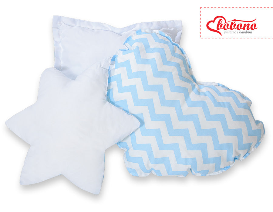 3pcs kussen set - Chevron blue – afbeelding 2