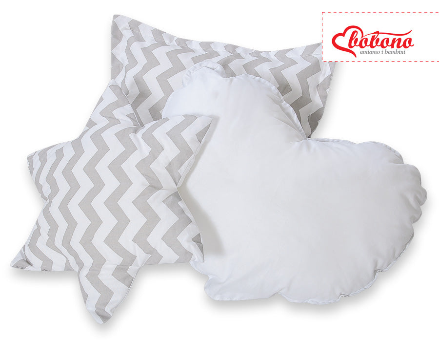 3pcs kussen set - Chevron grey – afbeelding 4
