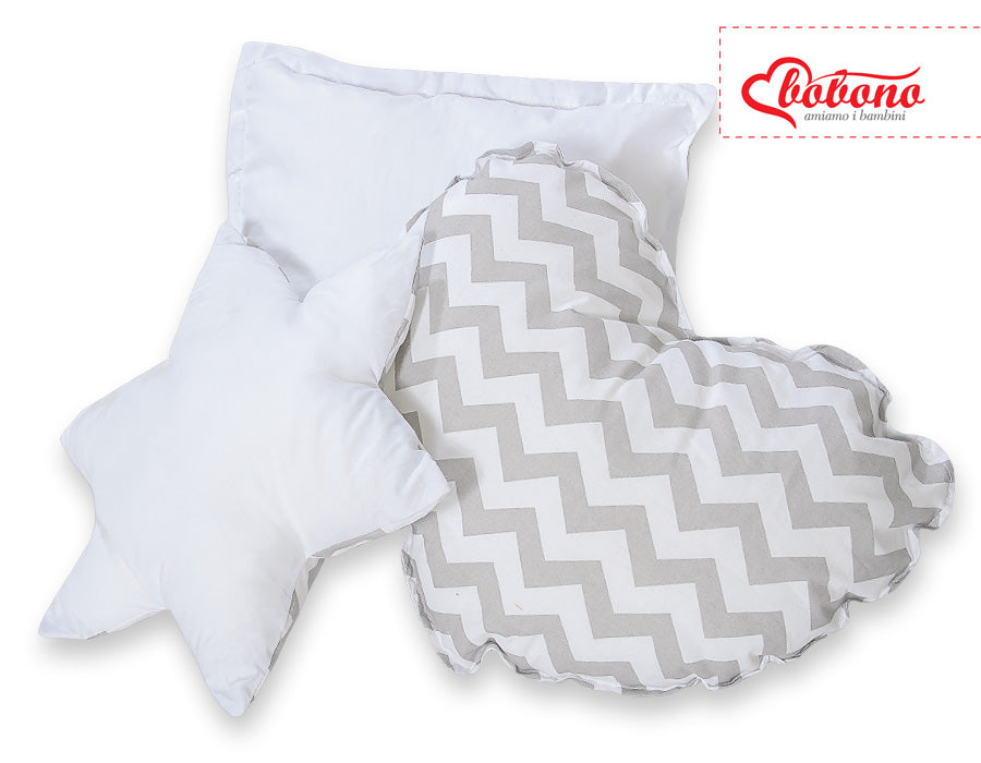 3pcs kussen set - Chevron grey – afbeelding 2