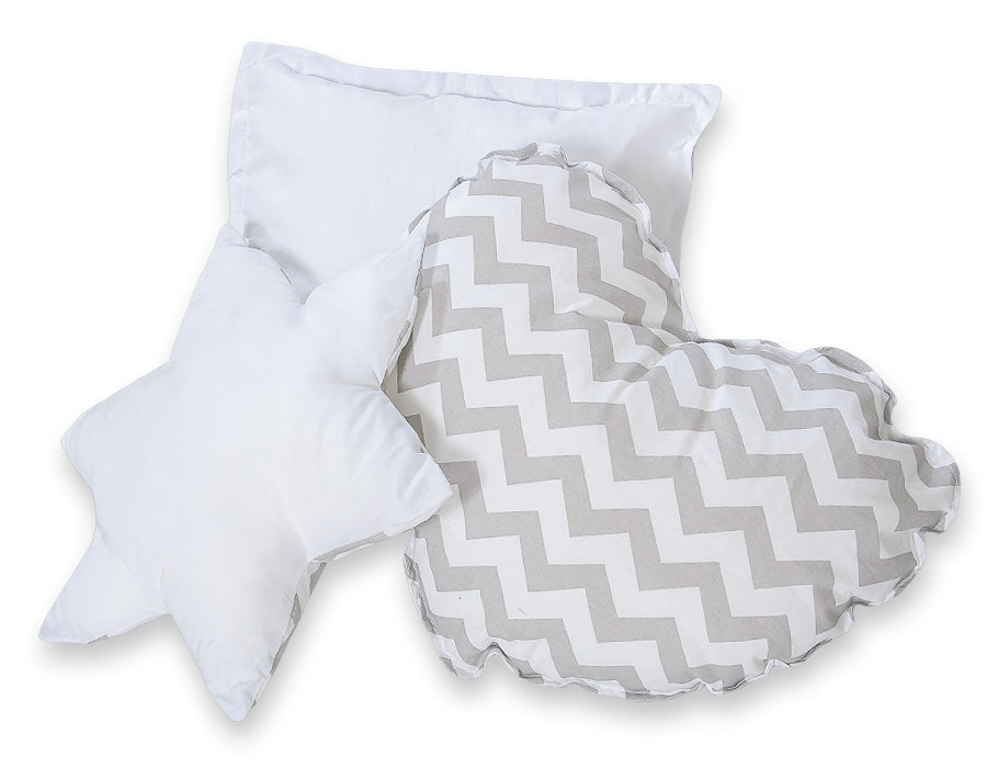 3pcs kussen set - Chevron grey – afbeelding 3