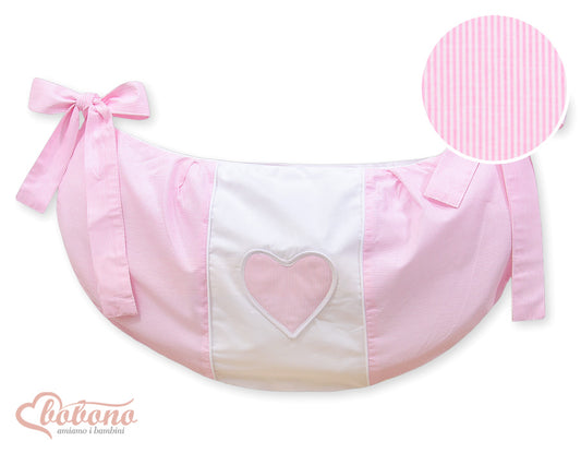 Toys bag- Hanging Hearts pink strips – afbeelding 1