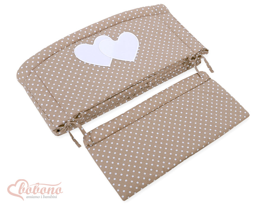 Universal bumper XXL- Hanging Hearts white dots on brown – afbeelding 3