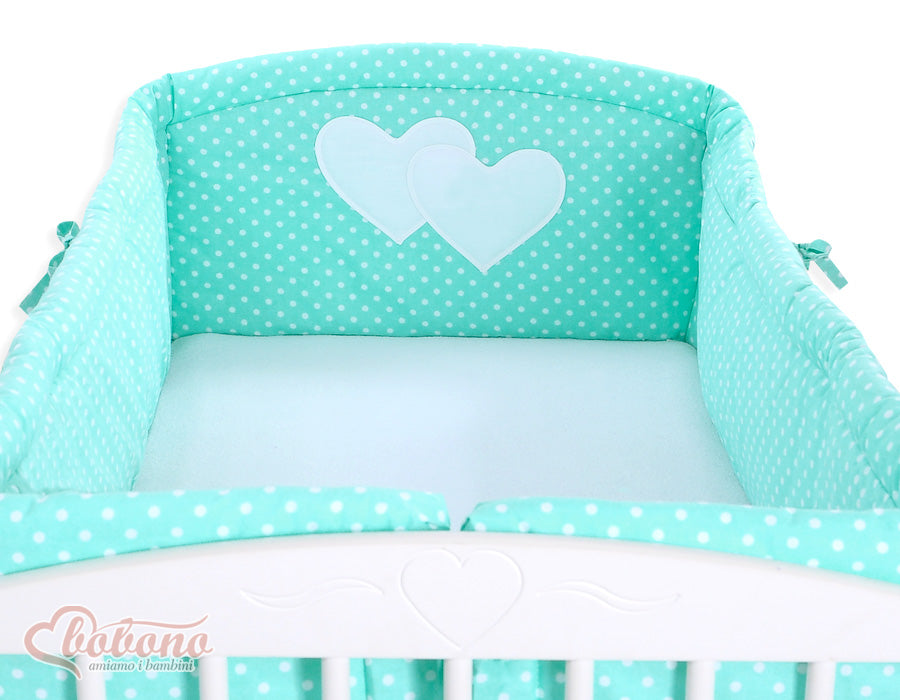 Universal bumper XXL- Hanging Hearts white dots on mint – afbeelding 2