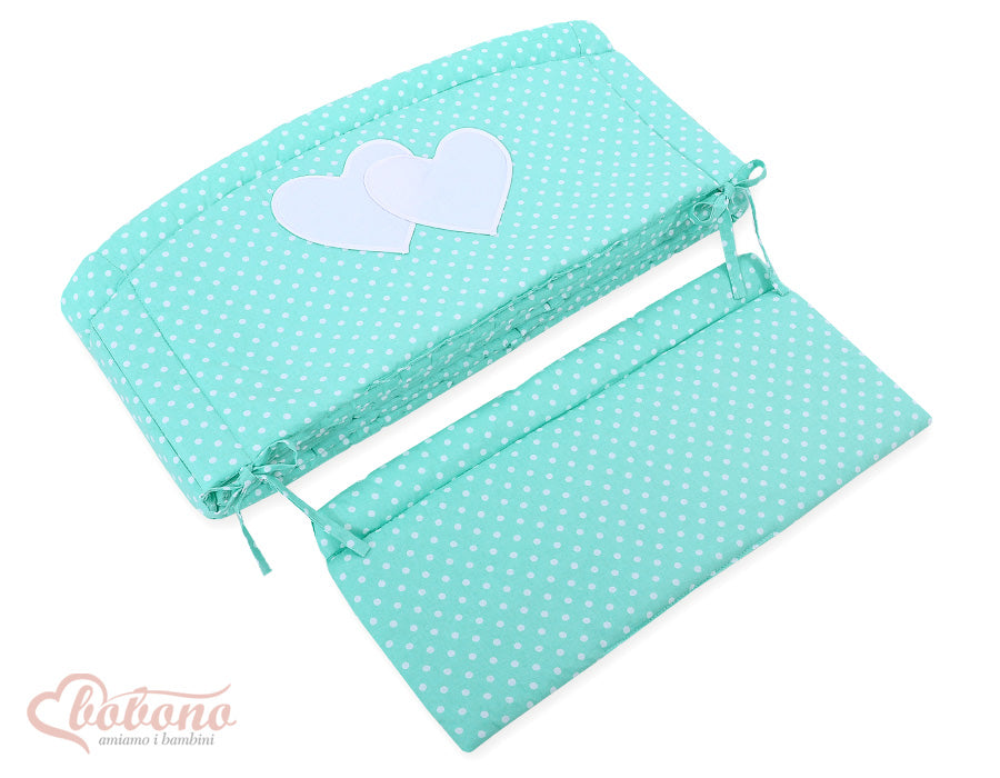 Universal bumper XXL- Hanging Hearts white dots on mint – afbeelding 3