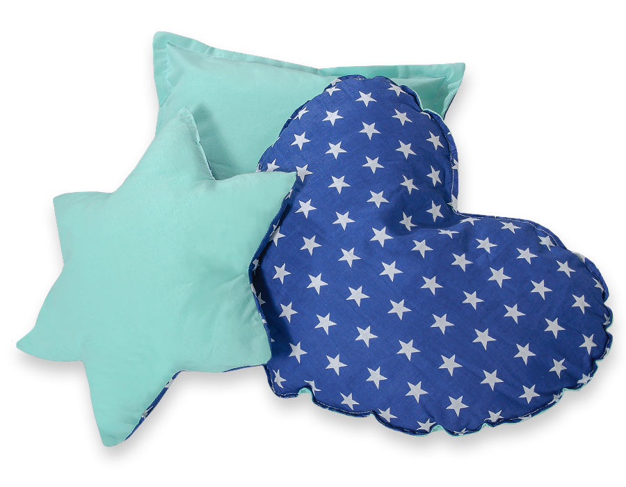 3pcs kussen set - Navy blue stars – afbeelding 3