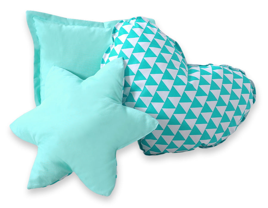 3pcs kussen set - triangles mint – afbeelding 4