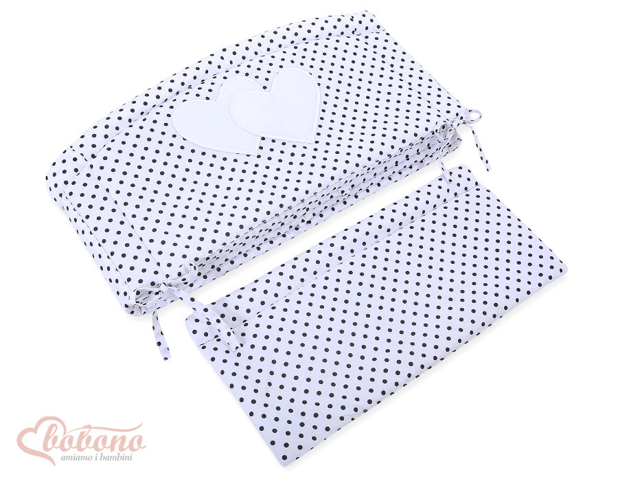 Universal bumper XXL- Hanging Hearts black dots on white – afbeelding 3