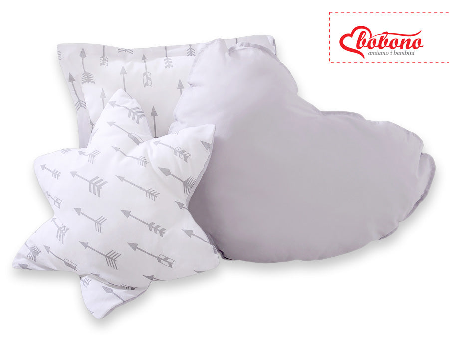 3pcs kussen set - Grey arrows – afbeelding 2