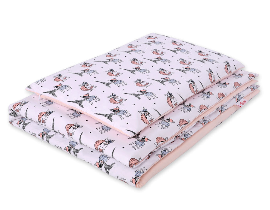 Baby cotton bedding set 2-pcs 135x100 cm- little doggies – afbeelding 1