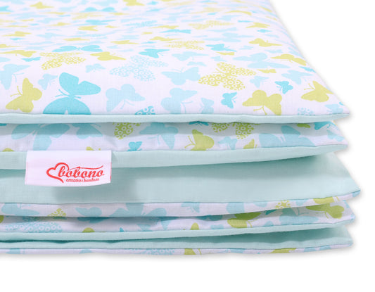 Baby cotton bedding set 2-pcs 140x200 Junior - blue butterflies – afbeelding 2